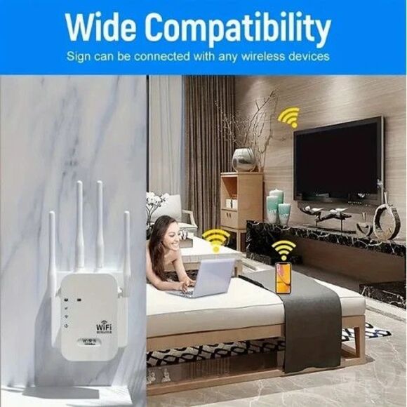 1200Mbps WiFi Range Extender Repeater Wireless Amplifier Router Signal Booster - Picture 6 of 9